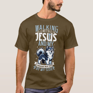 Jezus en hond Canadese Eskimo Hond T-shirt
