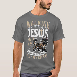 Jezus en hond Nederlandse Herder T-shirt