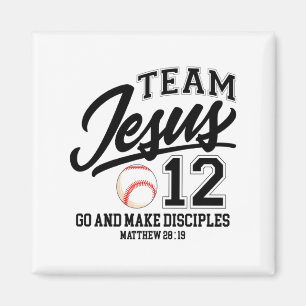 Jezus En Honkbal Team Jezus Christelijk Mattheüs 2 Magneet
