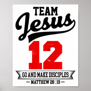 Jezus En Honkbal Team Jezus Christelijk Mattheüs 2 Poster