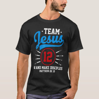 Jezus en honkbalteam Jezus Christelijke Matthew 28 T-shirt