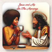 Jezus en ik in de ochtend bier onderzetter (Voorkant)