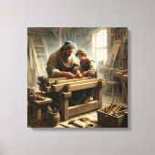 Jezus en Jozef 1 Canvas Afdruk (Voorkant)