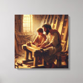 Jezus en Jozef 2 Canvas Afdruk (Voorkant)