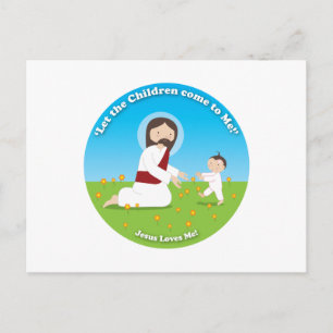 Jezus en kind briefkaart