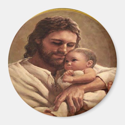Jezus en kind magneet (Voorkant)