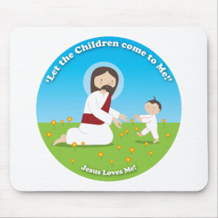 Jezus en kind muismat