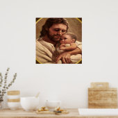 Jezus en kind poster (Keuken)