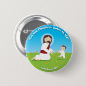 Jezus en kind ronde button 5,7 cm (Voorkant /achterkant)