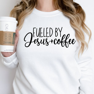 Jezus en koffie Sweatshirt Womens Gift Idee