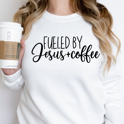 Jezus en koffie Sweatshirt Womens Gift Idee