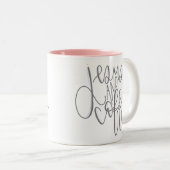 Jezus en koffie tweekleurige koffiemok (Voorkant rechts)