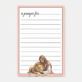Jezus en Leeuw Gebedsruimte voor Oorlogsvoering Post-it® Notes