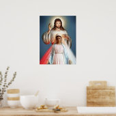 Jezus en Maagd Mary Poster Paper (Keuken)
