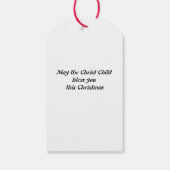 Jezus en Maria Kerstmis Geboorte met 3 Koningen Cadeaulabel (Achterkant)