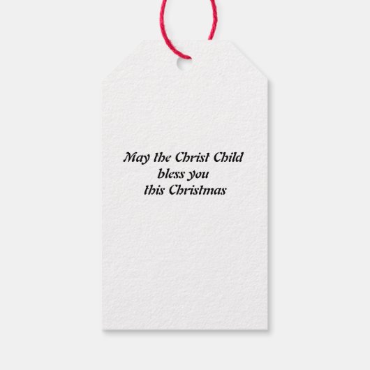 Jezus en Mary Kerstmis Cadeaulabel (Achterkant)