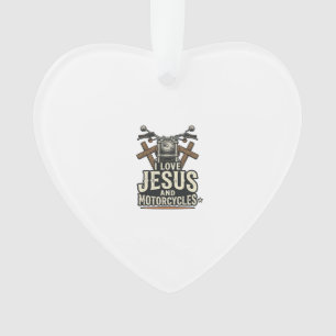 Jezus en motorfietsen Vintage christelijke biker D Ornament