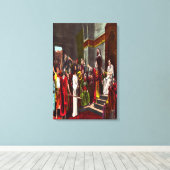 Jezus en Pilatus verpakt Canvas (Insitu (Houten vloer))