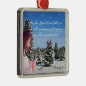 Jezus en Sheep Metalen Ornament (Rechts)