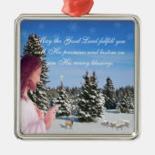 Jezus en Sheep Metalen Ornament (Voorkant)