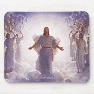 Jezus en zijn Angels 1 Mousepad-opties Muismat