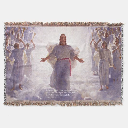 Jezus en zijn Angels Throw Blanket Deken (Voorkant)