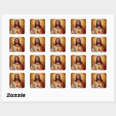 Jezus Envelop Vierkante Sticker (Vel)