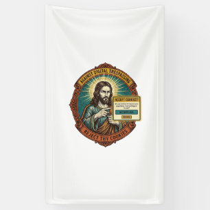 Jezus Ergerlijk Accepteer Cookies Pop-up Internet Spandoek