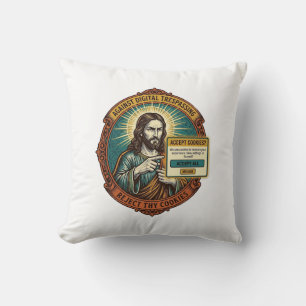 Jezus Ergerlijke Accepteer Cookies Pop-up Internet Kussen