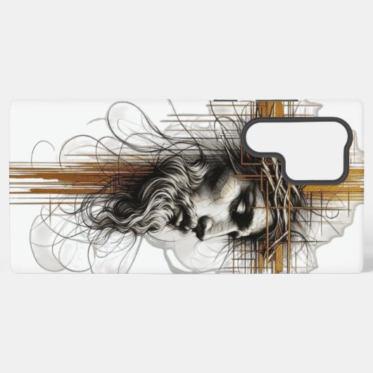 Jezus Face Samsung Galaxy Hoesje (Achterkant horizontaal)