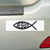 Jezus Fish Symbool Bumpersticker (Op auto)