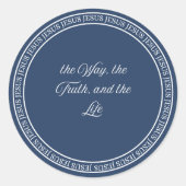 Jezus - Flush Seal Ronde Sticker (Voorkant)