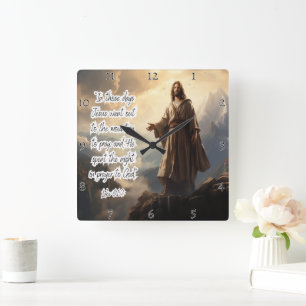 Jezus: Gebed, Berg, Lukas 6:12 Vierkante Klok