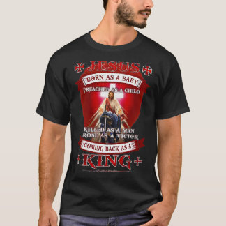 Jezus geboren als een Baby dat Christelijk is als  T-shirt