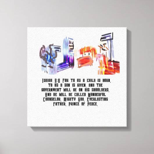 Jezus geboren canvas afdruk (Voorkant)