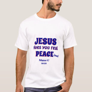 Jezus geeft je echte vrede (MAN) 50ste Jubileum T-shirt