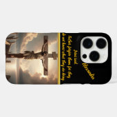 Jezus gekruisigd boven vredig water Case-Mate iPhone case (Achterkant (horizontaal))