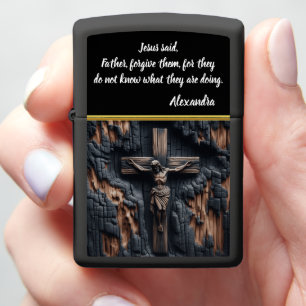 Jezus gekruisigd verbrand hout en kunstenaarschap