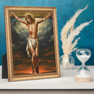 Jezus gekruisigd voor onze zonden realistische Pl Fotoplaat