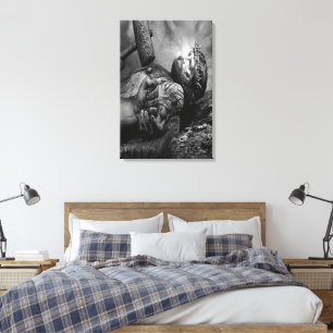 Jezus genageld verpakt canvas afdruk