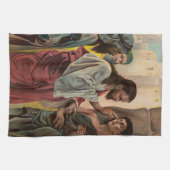 Jezus geneest het blinde man theedoek (Horizontaal)