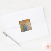 Jezus geneest leder vierkante sticker (Envelop)