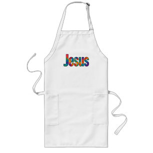 "Jezus" geometrisch ontwerp Lang Schort