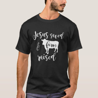 Jezus gered en Boerderij opgewekt T-shirt