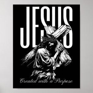 Jezus Geschapen Met Een Doel Vintage Geloof Over A Poster