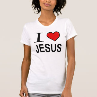 Jezus geschenken Ik hou van Jesus logo op t shirt