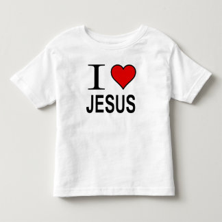 Jezus geschenken Ik hou van Jesus logo op T shirt