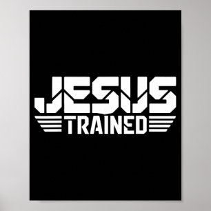 Jezus Getrainde God Familie Worstelen Christen Poster