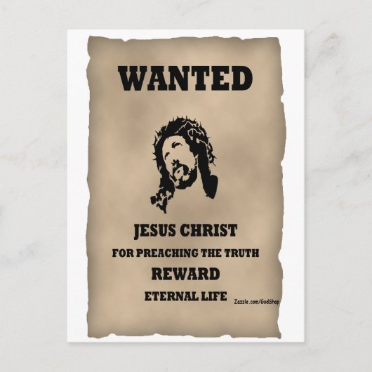 Jezus Gezocht Poster Briefkaart (Voorkant)