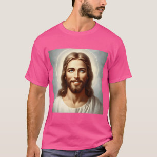 Jezus glimlachend Jezus Christus Jezus gezicht Hee T-shirt